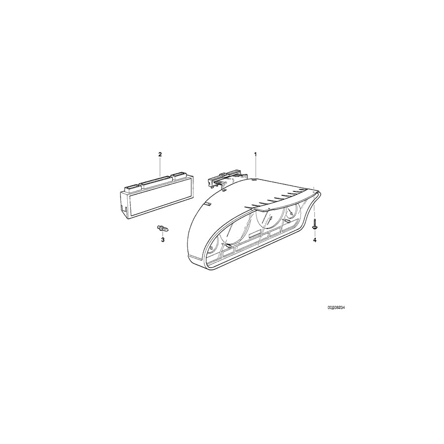 Genuine BMW 62119155823 E39 At-Instrument Cluster, Uncoded MPH (Inc. 540i & 540iP) |