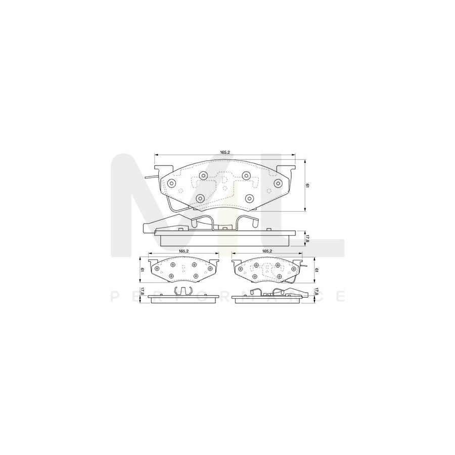 Bosch 0986424271 Brake Pad Set BP132 | Performance Parts Direct Car Parts