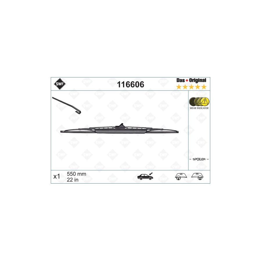 Swf Original Spoiler 116606 Wiper Blade