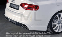 Rieger 00099082 Audi B8 B81 A4 Rear Diffuser for Tailpipe Left - Carbon-Look