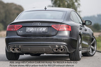 Rieger 00088041 Audi B8 B81 A5 Rear Diffuser for Original Twin Tailpipe Left - Glossy Black