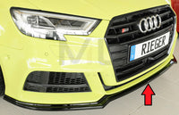 Rieger 00088169 Audi 8V Front Splitter (A3 & S3) - Glossy Black