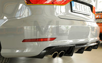 Rieger 00088157 Audi 8V A3 Rear Diffuser for Twin Tailpipe Left - Glossy Black