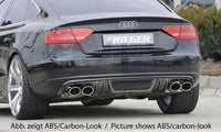Rieger 00055438 Audi B8 B81 A5 Rear Diffuser for Twin Tailpipe Left & Right -  Matte Black
