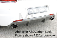 Rieger 00088098 VW 13 Scirocco R Rear Diffuser for Original Tailpipe Left & RIght - Glossy Black