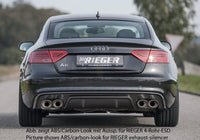 Rieger 00055477 Audi B8 B81 A5 Rear Diffuser for Original Twin Tailpipe Left -  Matte Black