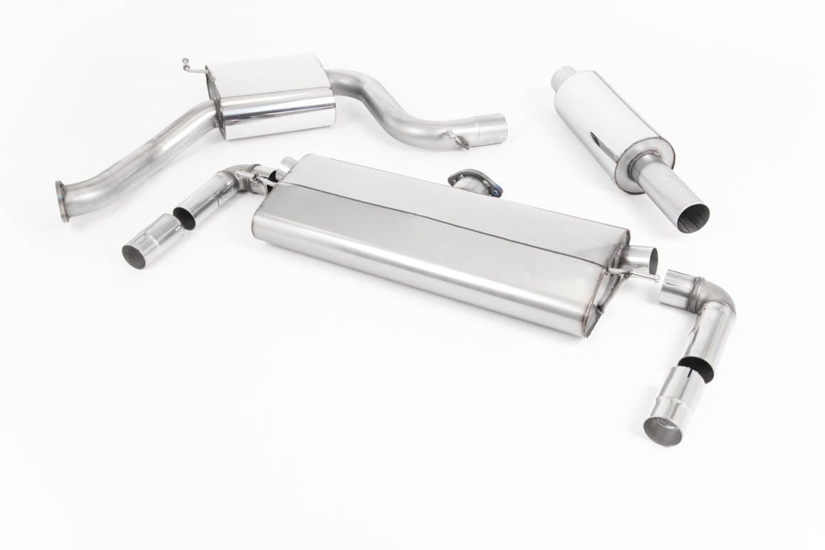 MillTek SSXSE213 Seat Leon Cat-Back Resonated Polished Ovals - EC Approved