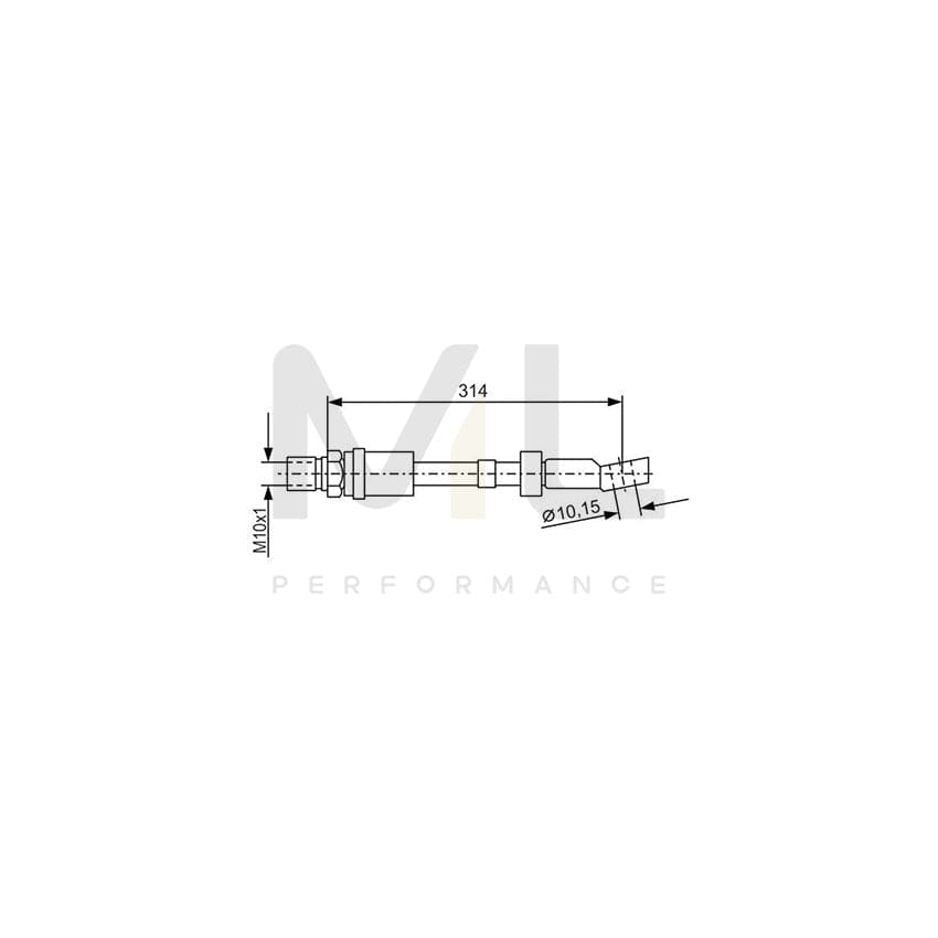 BOSCH 1 987 476 408 Brake Hose 319mm, M10x1 | Performance Parts Direct Car Parts
