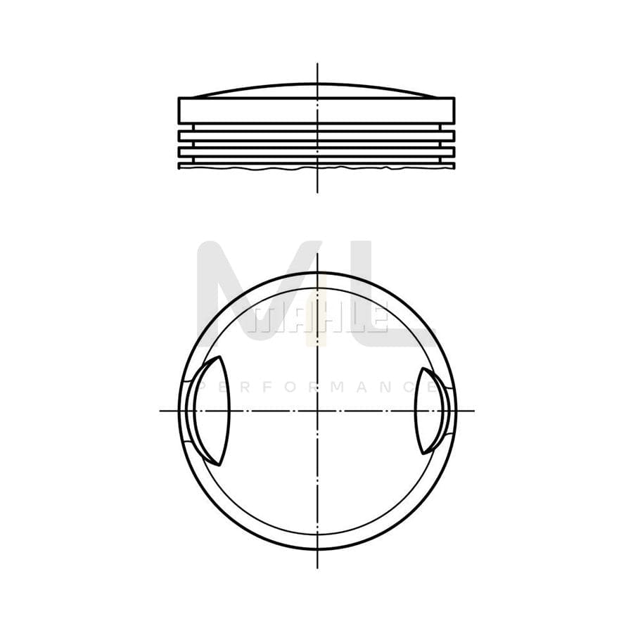 MAHLE ORIGINAL 009 19 02 Piston 84,6 mm, without cooling duct | Performance Parts DirectCar Parts