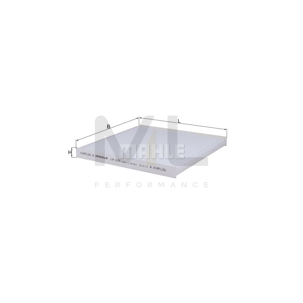 MAHLE ORIGINAL LA 635 Pollen filter Particulate Filter | Performance Parts DirectCar Parts