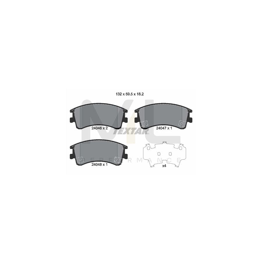 TEXTAR 2404601 Brake pad set for MAZDA 6 with acoustic wear warning