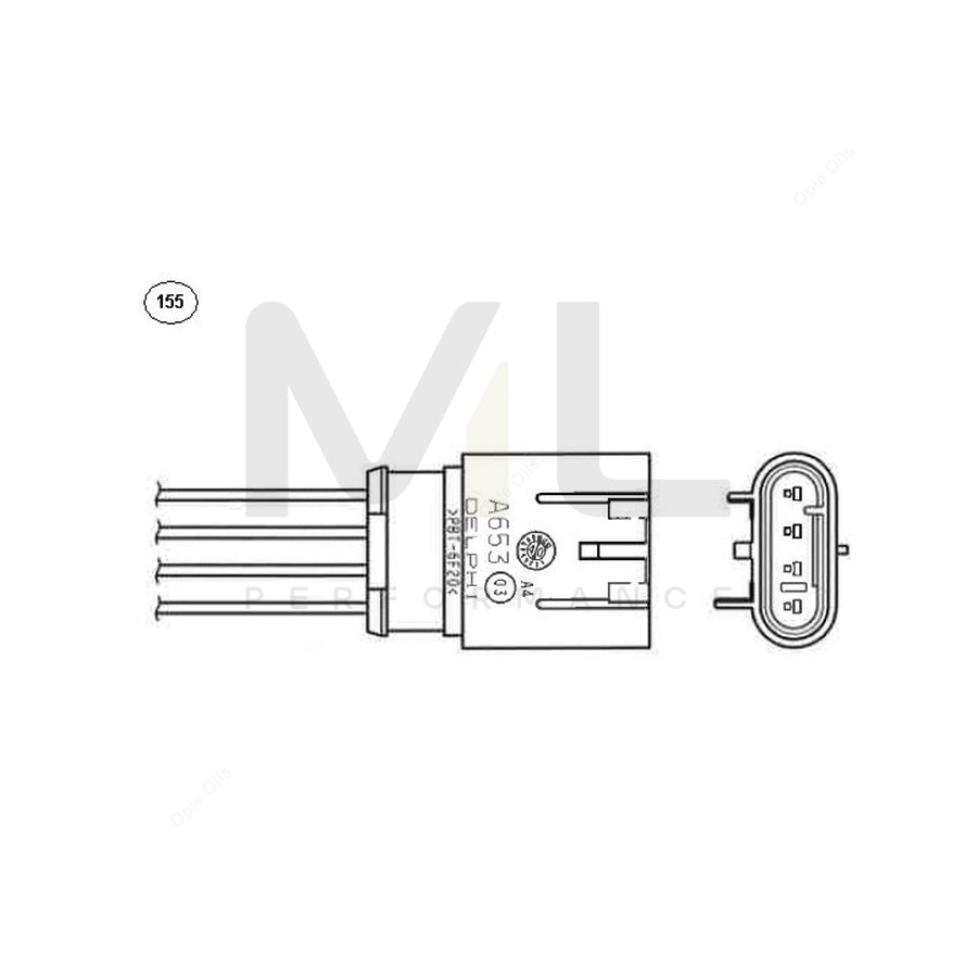 NTK Lambda Sensor - Oxygen / O2 Sensor OZA863-EE6 (NGK 91661)