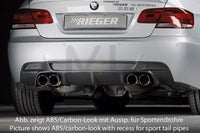 Rieger 00053460 BMW 3 Series E92 E93 Rear Diffuser for Original Tailpipe Left & RIght -  Matte Black