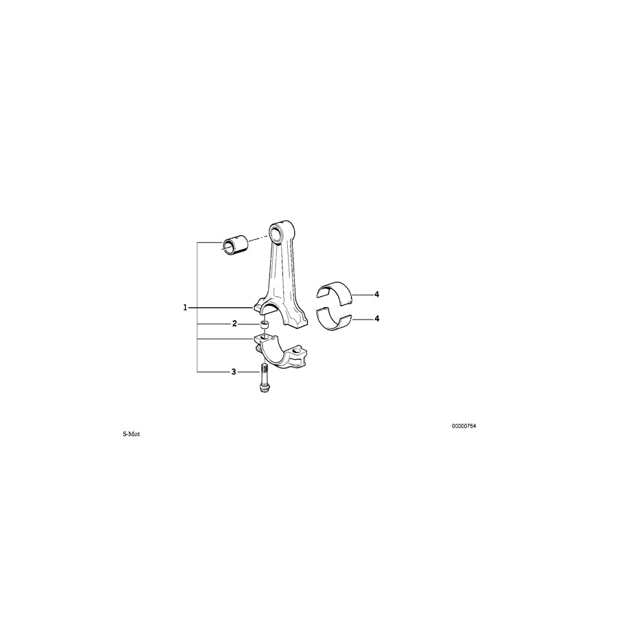 Genuine BMW 11241401358 E34 Set Connecting Rod (Inc. M5 & M5 3.8)
