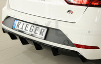 Rieger 00088134 SEAT 5F Leon FR Rear Diffuser for Twin Tailpipe Left - Glossy Black