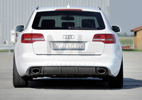 Rieger 00099227 Audi 4F A6 Rear Diffuser for Sport Tailpipe Left & Right - Carbon-Look