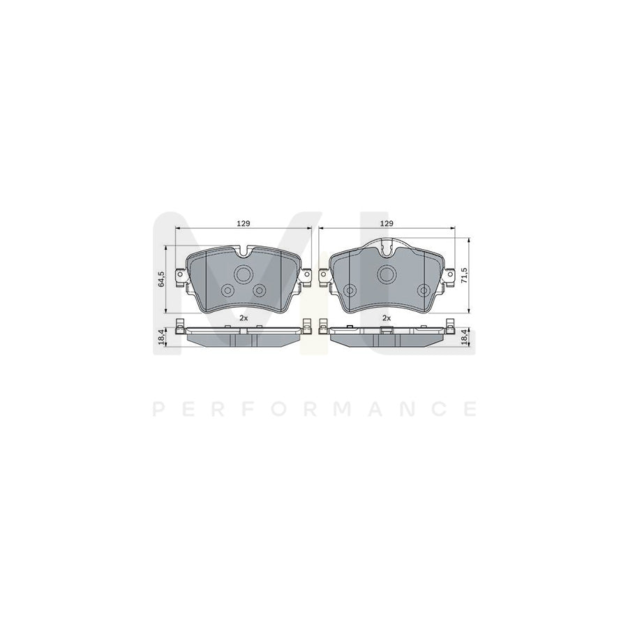 Bosch 0986494809 Brake Pad Set BP1860 | Performance Parts Direct Car Parts