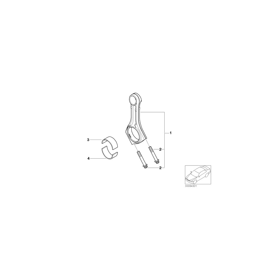 Genuine BMW 11247789381 E38 E65 Micro-Encapsulated Conrod Screw M9X1,25X56 (Inc. 740d & 745d) |