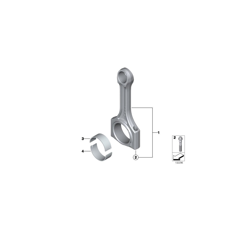 Genuine BMW 11248473777 F31 F20 Set Connecting Rod (Inc. Cooper D ALL4 2.0, Cooper D ALL4 & Cooper SD ALL4) |