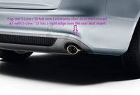 Rieger 00055414 Audi B8 B81 A5 Rear Diffuser for Original Twin Tailpipe Left -  Matte Black