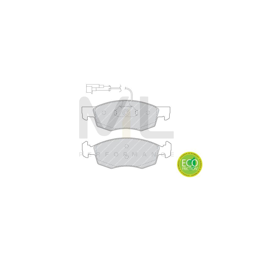 Ferodo Premier Eco Friction Fvr1396 Brake Pad Set Incl. Wear Warning Contact, With Accessories | Performance Parts Direct Car Parts