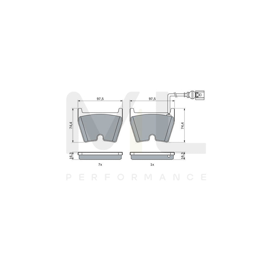 Bosch 0986424613 Brake Pad Set BP2404 | Performance Parts Direct Car Parts