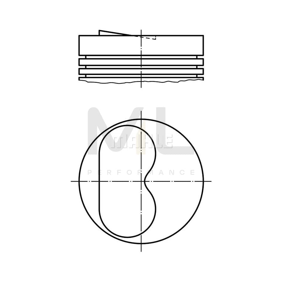 MAHLE ORIGINAL 015 60 03 Piston 87,0 mm, with piston rings, without cooling duct | Performance Parts DirectCar Parts