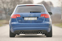 Rieger 00099129 Audi 8P A3 Rear Diffuser for Sport Tailpipe Left & Right - Carbon-Look