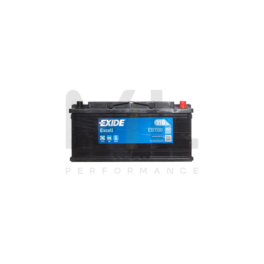 Exide Excell 020 EB1100 W020SE Car Battery (110Ah) - 3 Year Guarantee