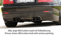Rieger 00099576 BMW 3 Series E46 Rear Diffuser for Twin Tailpipe Left & Right - Carbon-Look
