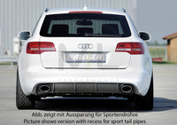 Rieger 00099226 Audi 4F A6 Rear Diffuser for Original Tailpipe Left & RIght - Carbon-Look