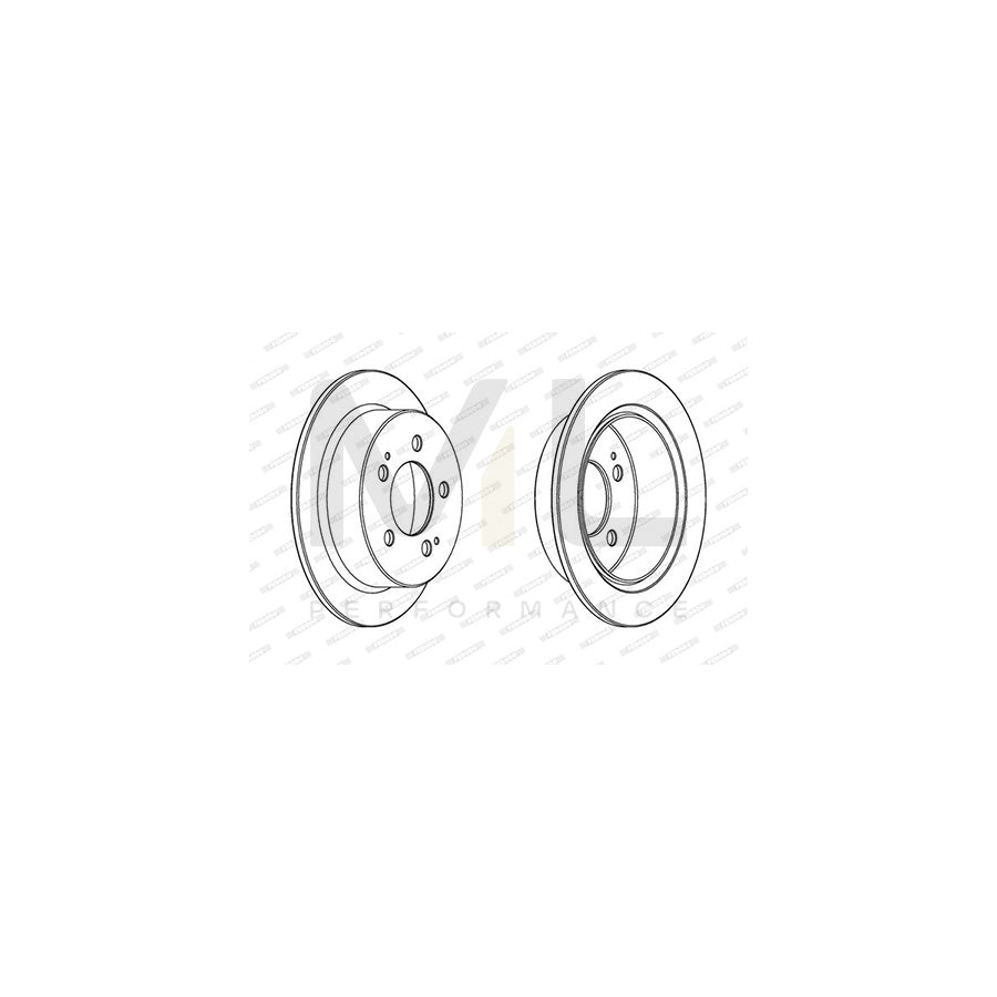 FERODO PREMIER DDF1753C Brake Disc Solid, Coated, without accessories | Performance Parts Direct Car Parts