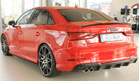 Rieger 00056824 Audi 8V A3 Rear Diffuser for Twin Tailpipe Left -  Matte Black