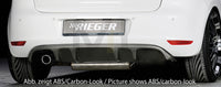 Rieger 00088144 VW Mk6 Golf Rear Diffuser for Original Tailpipe Left - Glossy Black