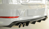 Rieger 00056808 Audi 8V A3 Rear Diffuser for Twin Tailpipe Left & Right -  Matte Black
