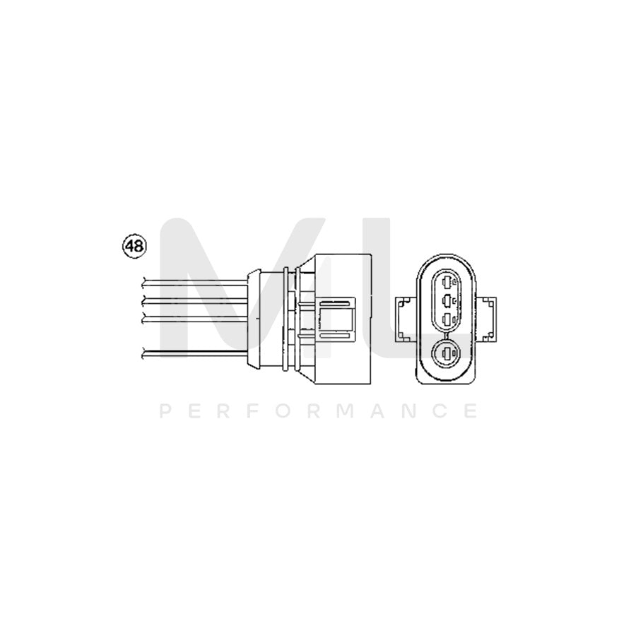 NTK Lambda Sensor / O2 Sensor (NGK 91623) - OZA770-EE68