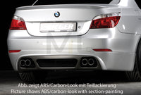 Rieger 00099547 BMW 5 Series E60 Rear Diffuser for Twin Tailpipe Left & Right - Carbon-Look