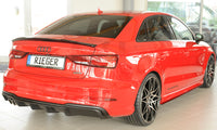 Rieger 00056824 Audi 8V A3 Rear Diffuser for Twin Tailpipe Left -  Matte Black