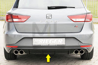 Rieger 00088139 SEAT 5F Leon FR Rear Diffuser for Twin Tailpipe Left & Right - Glossy Black
