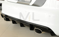 Rieger 00088143 Audi 8V Rear Diffuser for Sport Tailpipe Left & Right (A3 & S3) - Glossy Black