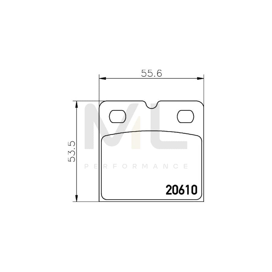 TEXTAR 2061002 Brake pad set not prepared for wear indicator