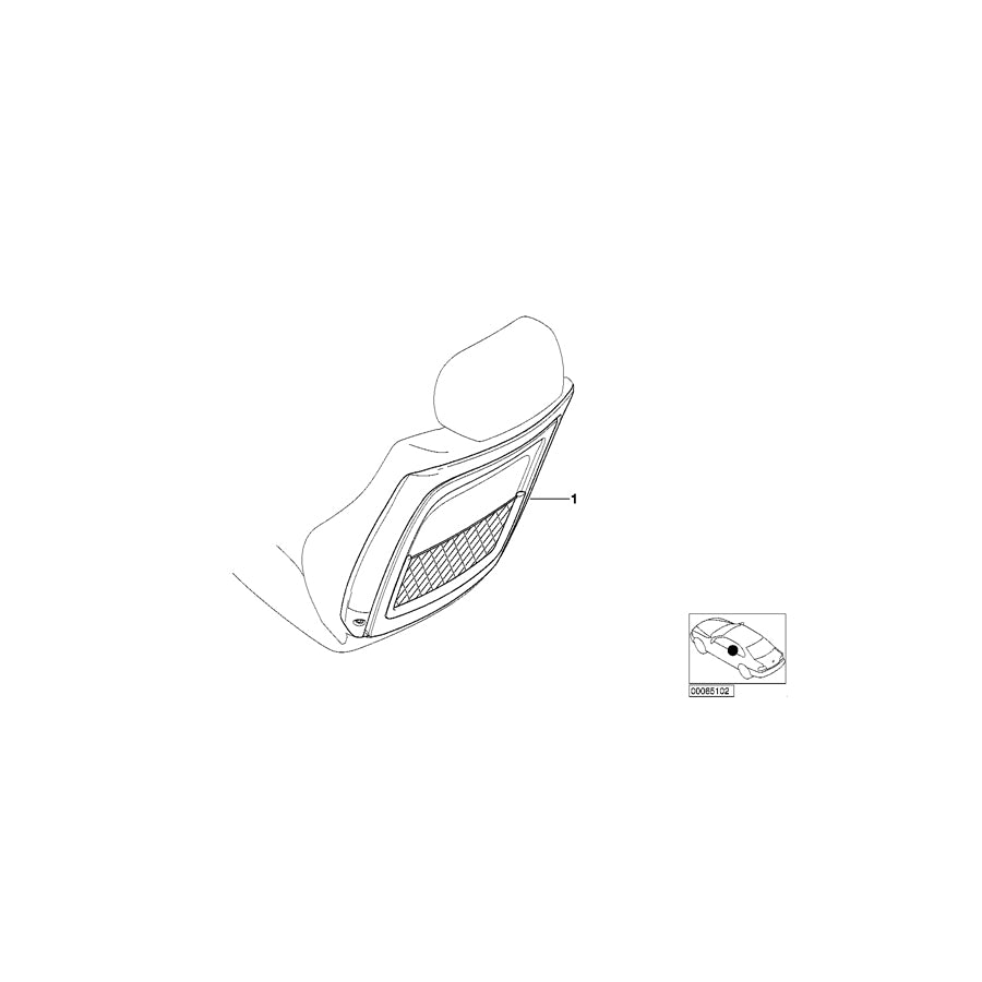 Genuine BMW 52108235904 E46 Rear Panel With Net Bag BEIGE HELL (Inc. 316i, 330Cd & 320Ci)