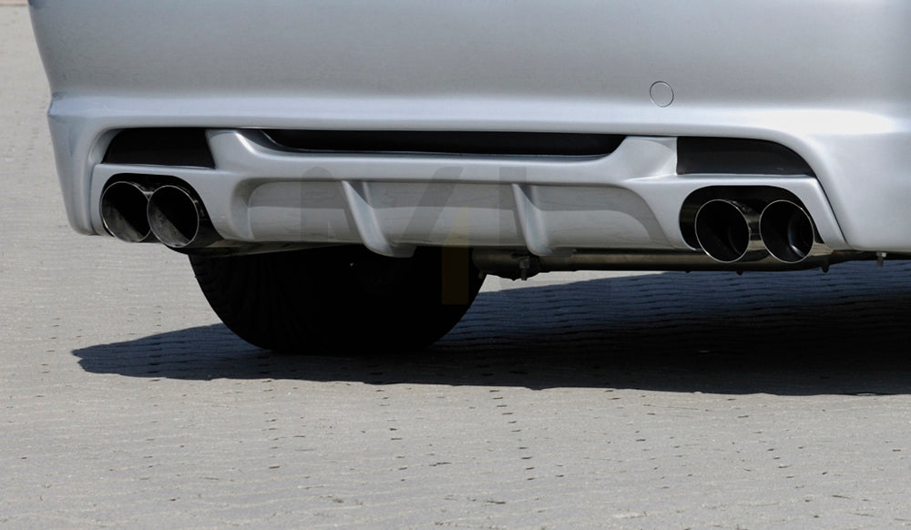 Rieger 00050254 BMW 3 Series E46 Rear Diffuser for Twin Tailpipe Left & Right -  Matte Black
