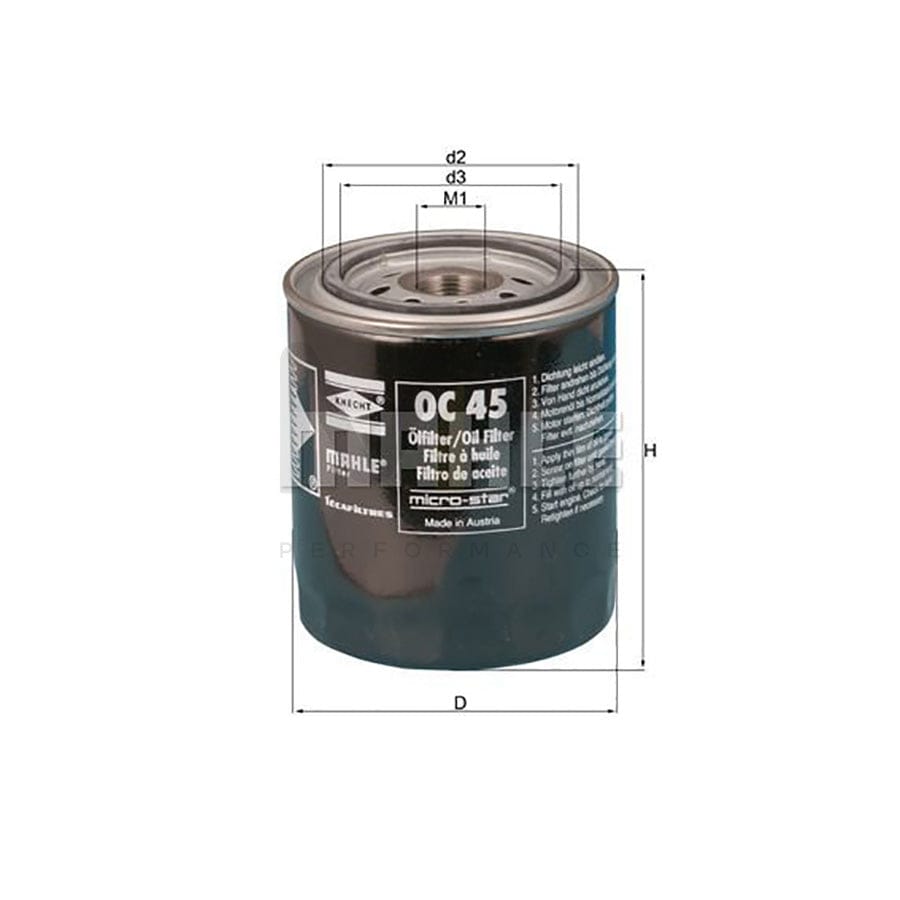 MAHLE ORIGINAL LX 652 Air Filter Filter Insert | Performance Parts DirectCar Parts
