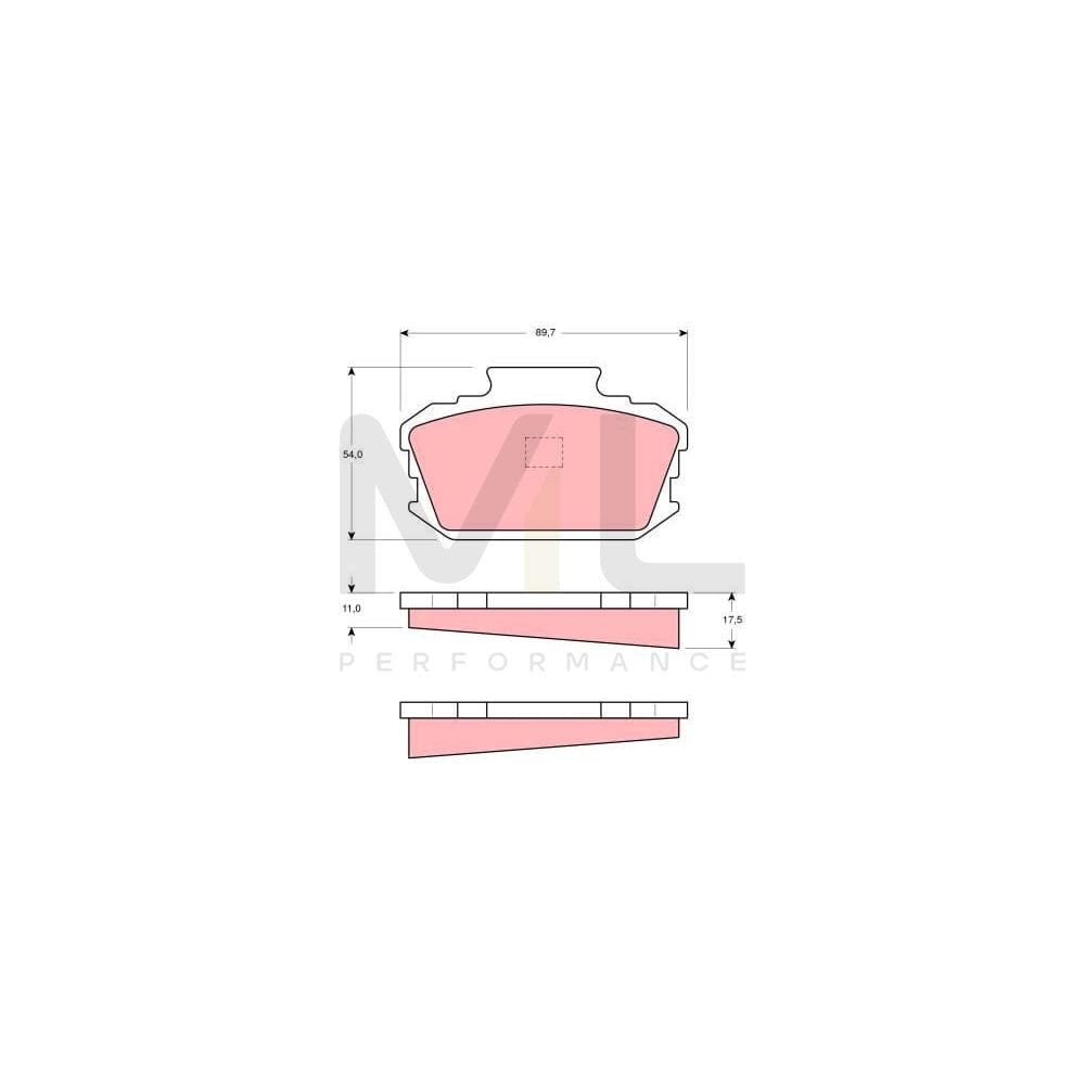 TRW Gdb116 Brake Pad Set | Performance Parts Direct Car Parts