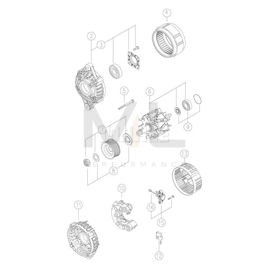 MAHLE ORIGINAL MG 558 Alternator 14V, 90A | Performance Parts DirectCar Parts
