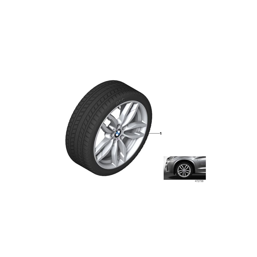 Genuine BMW 36110047990 F25 F26 Wheel&Tire Winter Ferric Grey Tpm Lc 245/45R19 102V (Inc. X4 28iX, X4 M40iX & X3 28iX)