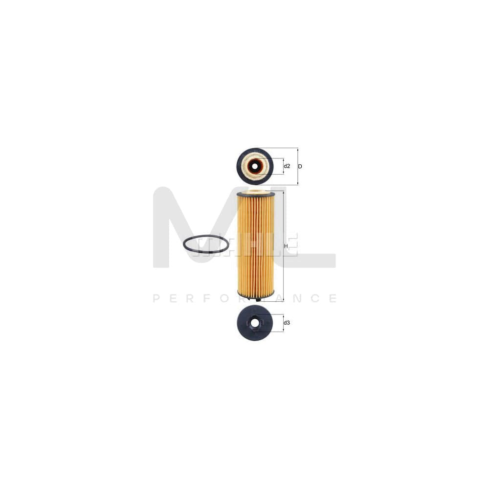 MAHLE ORIGINAL OX 1155D Oil Filter Filter Insert | Performance Parts DirectCar Parts