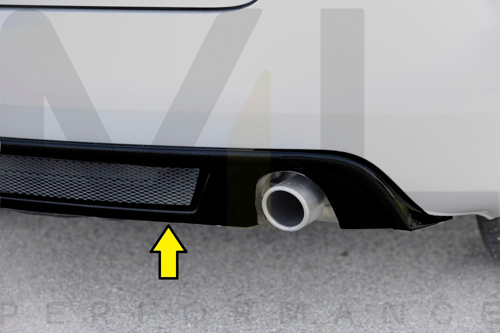 Rieger 00088075 Audi 8H A4 Rear Diffuser for Original Tailpipe Left & RIght - Glossy Black