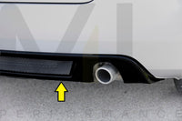 Rieger 00088075 Audi 8H A4 Rear Diffuser for Original Tailpipe Left & RIght - Glossy Black
